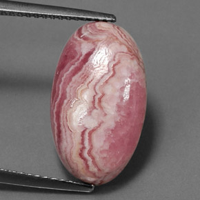 9,12 ctw natürlicher mehrfarbiger Rhodochrosit, Oval Schliff, Lichtundurchlässig