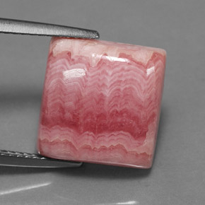 10,17 ctw natürlicher mehrfarbiger Rhodochrosit, Quadrat, Lichtundurchlässig