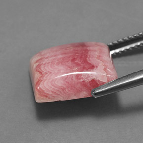 10,17 ctw natürlicher mehrfarbiger Rhodochrosit, Quadrat, Lichtundurchlässig