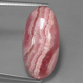 15,90 ctw natürlicher mehrfarbiger Rhodochrosit, Oval Schliff, Lichtundurchlässig