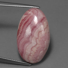17,47 ctw natürlicher rosafarbener Rhodochrosit, Oval Schliff, Lichtundurchlässig