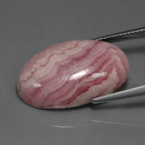 17,47 ctw natürlicher rosafarbener Rhodochrosit, Oval Schliff, Lichtundurchlässig