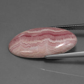 11,55 ctw natürlicher rosafarbener Rhodochrosit, Oval Schliff, Lichtundurchlässig