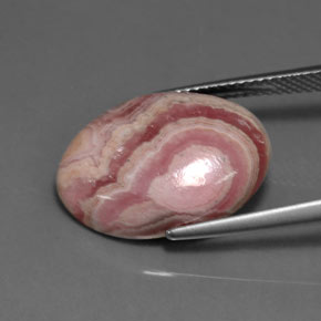 13,31 ctw natürlicher mehrfarbiger Rhodochrosit, Oval Schliff, Lichtundurchlässig