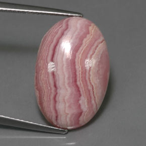 12,78 ctw natürlicher rosafarbener Rhodochrosit, Oval Schliff, Lichtundurchlässig