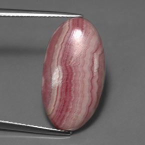 13,76 ctw natürlicher rosafarbener Rhodochrosit, Oval Schliff, Lichtundurchlässig