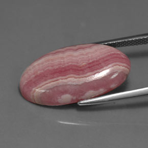 13,76 ctw natürlicher rosafarbener Rhodochrosit, Oval Schliff, Lichtundurchlässig