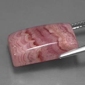15,96 ctw natürlicher mehrfarbiger Rhodochrosit, Baguette, Lichtundurchlässig