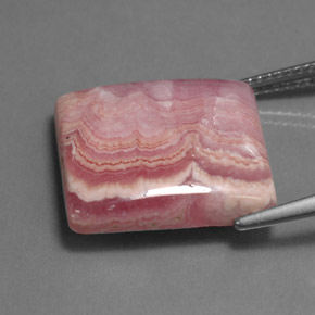 16,11 ctw natürlicher rosafarbener Rhodochrosit, Baguette, Lichtundurchlässig