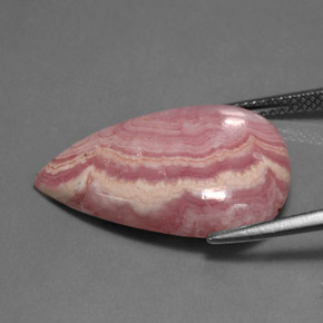 15,92 ctw natürlicher rosafarbener Rhodochrosit, Birnenform, Lichtundurchlässig