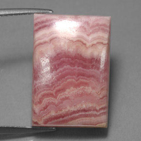 22,46 ctw natürlicher mehrfarbiger Rhodochrosit, Baguette, Lichtundurchlässig