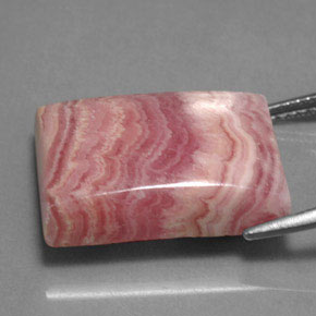 22,46 ctw natürlicher mehrfarbiger Rhodochrosit, Baguette, Lichtundurchlässig