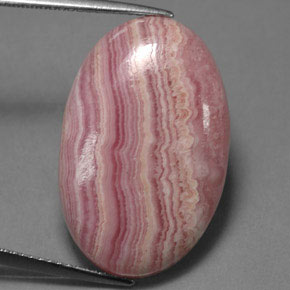 19,97 ctw natürlicher mehrfarbiger Rhodochrosit, Oval Schliff, Lichtundurchlässig