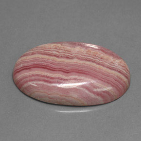 19,97 ctw natürlicher mehrfarbiger Rhodochrosit, Oval Schliff, Lichtundurchlässig