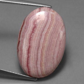 16,47 ctw natürlicher rosafarbener Rhodochrosit, Oval Schliff, Lichtundurchlässig