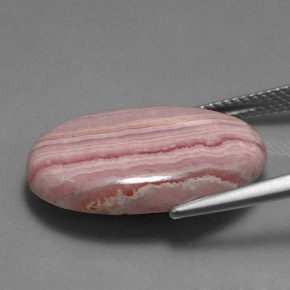 16,47 ctw natürlicher rosafarbener Rhodochrosit, Oval Schliff, Lichtundurchlässig
