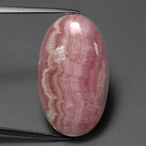 18,74 ctw natürlicher rosafarbener Rhodochrosit, Oval Schliff, Lichtundurchlässig