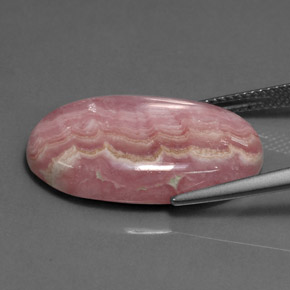 18,74 ctw natürlicher rosafarbener Rhodochrosit, Oval Schliff, Lichtundurchlässig
