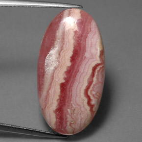 19,39 ctw natürlicher rosafarbener Rhodochrosit, Oval Schliff, Lichtundurchlässig