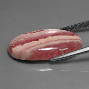 19,39 ctw natürlicher rosafarbener Rhodochrosit, Oval Schliff, Lichtundurchlässig