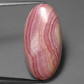 21,19 ctw natürlicher mehrfarbiger Rhodochrosit, Oval Schliff, Lichtundurchlässig