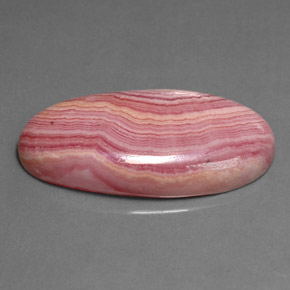 21,19 ctw natürlicher mehrfarbiger Rhodochrosit, Oval Schliff, Lichtundurchlässig