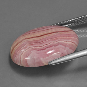 9,95 ctw natürlicher mehrfarbiger Rhodochrosit, Oval Schliff, Lichtundurchlässig
