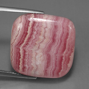 27,63 ctw natürlicher mehrfarbiger Rhodochrosit, Kissenschliff, Lichtundurchlässig