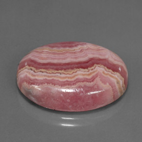 24,57 ctw natürlicher mehrfarbiger Rhodochrosit, Oval Schliff, Lichtundurchlässig