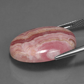 24,57 ctw natürlicher mehrfarbiger Rhodochrosit, Oval Schliff, Lichtundurchlässig