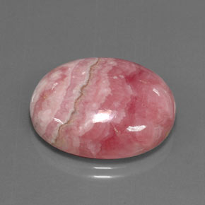 33,77 ctw natürlicher mehrfarbiger Rhodochrosit, Oval Schliff, Lichtundurchlässig