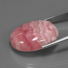 33,77 ctw natürlicher mehrfarbiger Rhodochrosit, Oval Schliff, Lichtundurchlässig