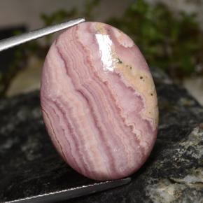 20,56 ctw natürlicher mehrfarbiger Rhodochrosit, Oval Schliff, Lichtundurchlässig