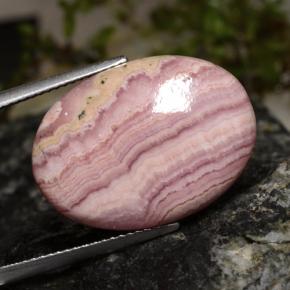 20,56 ctw natürlicher mehrfarbiger Rhodochrosit, Oval Schliff, Lichtundurchlässig