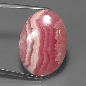 26,18 ctw natürlicher mehrfarbiger Rhodochrosit, Oval Schliff, Lichtundurchlässig