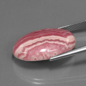 26,18 ctw natürlicher mehrfarbiger Rhodochrosit, Oval Schliff, Lichtundurchlässig