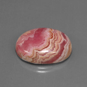 21,53 ctw natürlicher mehrfarbiger Rhodochrosit, Oval Schliff, Lichtundurchlässig