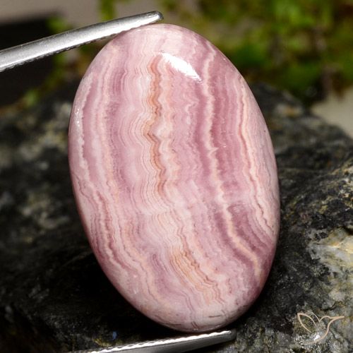 24.58ct Natürlicher Mehrfarbig Rhodochrosit, Oval, Lichtundurchlässig