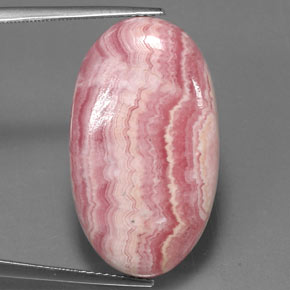 29,88 ctw natürlicher mehrfarbiger Rhodochrosit, Oval Schliff, Lichtundurchlässig