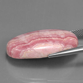 29,88 ctw natürlicher mehrfarbiger Rhodochrosit, Oval Schliff, Lichtundurchlässig