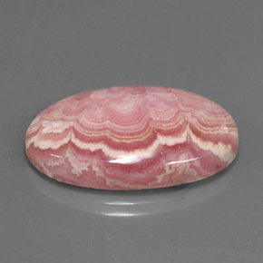 22,52 ctw natürlicher mehrfarbiger Rhodochrosit, Oval Schliff, Lichtundurchlässig