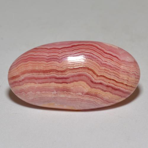 23,40 ctw natürlicher mehrfarbiger Rhodochrosit, Oval Schliff, Lichtundurchlässig