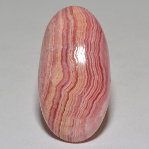 23,40 ctw natürlicher mehrfarbiger Rhodochrosit, Oval Schliff, Lichtundurchlässig
