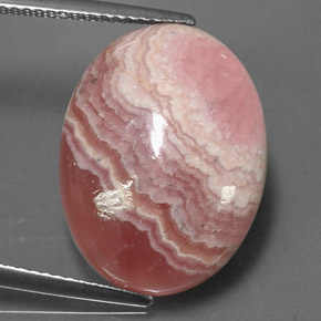 14,12 ctw natürlicher mehrfarbiger Rhodochrosit, Oval Schliff, Lichtundurchlässig