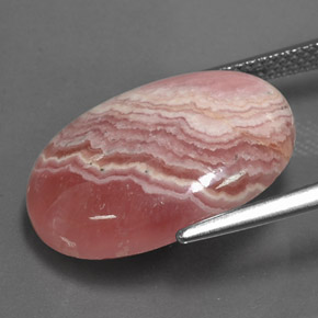 14,12 ctw natürlicher mehrfarbiger Rhodochrosit, Oval Schliff, Lichtundurchlässig