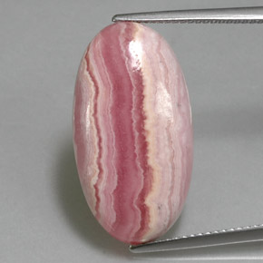 18,47 ctw natürlicher rosafarbener Rhodochrosit, Oval Schliff, Lichtundurchlässig