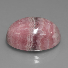 25,74 ctw natürlicher mehrfarbiger Rhodochrosit, Oval Schliff, Lichtundurchlässig