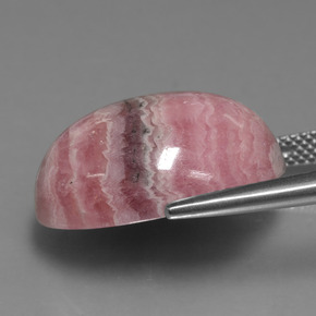 25,74 ctw natürlicher mehrfarbiger Rhodochrosit, Oval Schliff, Lichtundurchlässig