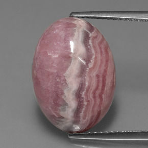 15,61 ctw natürlicher mehrfarbiger Rhodochrosit, Oval Schliff, Lichtundurchlässig