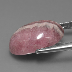 15,61 ctw natürlicher mehrfarbiger Rhodochrosit, Oval Schliff, Lichtundurchlässig